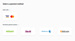 Olymptrade Payment Method